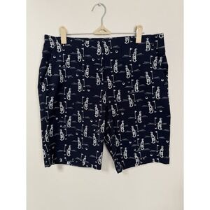 Izod Golf Blue‎ White Golf Bag Clubs Bermuda Shorts Women's Size 12 A3400